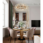 Круглая подвесная люстра Crystal Dandelions Chandelier варинант исполнения - 3 | Loft Concept в Тюмени