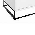 Стеллаж книжный белый с 3-мя открытыми полками и дверкой Strict Lines варинант исполнения - 5 | Loft Concept в Тюмени