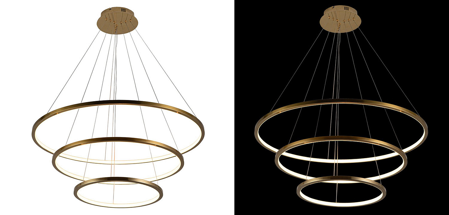 Люстра Ring Horizontal Trio gold Люстра Ring Horizontal Trio gold - Loft-Concept в Тюмени