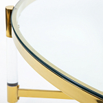 Кофейный столик со столешницей из стекла Crossy варинант исполнения - 5 | Loft Concept в Тюмени