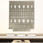 Панно на стену плетеное Макраме бежевый цвет  варинант исполнения - 11 | Loft Concept в Тюмени
