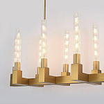 Люстра CANELLE Linear Chandelier 12 Modern Brass варинант исполнения - 1 | Loft Concept в Тюмени