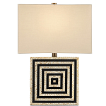 Настольная лампа с квадратным основанием и прямоугольным абажуром Neat Lines варинант исполнения - 3 | Loft Concept в Тюмени