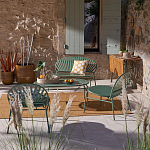 Зелёная скамья из стали Goodwin Metal Bench Green варинант исполнения - 4 | Loft Concept в Тюмени