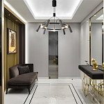 Люстра круглая с 9-ю цилиндрическими плафонами на магнитном креплении Bronze Concert варинант исполнения - 6 | Loft Concept в Тюмени