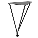 Стол журнальный c коричневой круглой столешницей на трех металлических ножках Charm Coffee Table варинант исполнения - 5 | Loft Concept в Тюмени