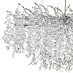 Линейная люстра с хрустальными подвесками на металлических ветках Fairytree Light Silver Linear Chandelier 18 варинант исполнения - 3 | Loft Concept в Тюмени