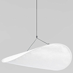 Подвесной светильник с белым тканевым плафоном в форме облака Crystal Cloud Junction варинант исполнения - 1 | Loft Concept в Тюмени