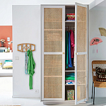 Шкаф с двумя дверцами из плетеного ротанга Tomio Wicker Furniture варинант исполнения - 8 | Loft Concept в Тюмени