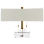 Настольная лампа прямоугольная на прозрачном основании Charm and Luxury варинант исполнения - 4 | Loft Concept в Тюмени