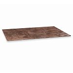 Стол обеденный с коричневой прямоугольной столешницей из керамики на четырех пластиковых ножках Brown Ceramics варинант исполнения - 3 | Loft Concept в Тюмени