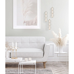 Подвесной светильник с 3-мя округлыми матовыми плафонами из белого стекла Golden Swirl варинант исполнения - 9 | Loft Concept в Тюмени