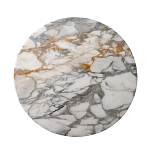 Столик журнальный с круглой мраморной столешницей на трех опорах Marble Stone Drawing варинант исполнения - 2 | Loft Concept в Тюмени