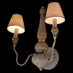 Бра с двумя конусовидными тканевыми абажурами Neighborhood варинант исполнения - 4 | Loft Concept в Тюмени