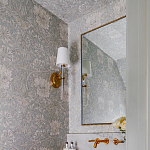 Зеркало прямоугольное в фактурной золотой раме Reflective Fabric варинант исполнения - 4 | Loft Concept в Тюмени