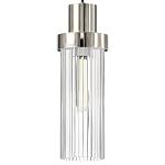 Подвесной светильник с стеклянным ребристым цилиндрическим плафоном Steps варинант исполнения - 3 | Loft Concept в Тюмени