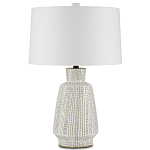 Настольная лампа с корпусом в форме вазы и белым абажуром Lots of Strokes варинант исполнения - 3 | Loft Concept в Тюмени