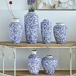 Ваза с синим цветочным узором Blue & White Ornament  варинант исполнения - 3 | Loft Concept в Тюмени
