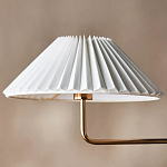 Люстра линейная с 2-мя белыми плиссированными тканевыми абажурами Combination варинант исполнения - 3 | Loft Concept в Тюмени