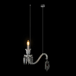 Подвесной светильник стеклянный в виде канделябра Curved Glass Chandelier варинант исполнения - 2 | Loft Concept в Тюмени