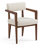 Кресло обеденное Alcove White Boucle из массива ореха варинант исполнения - 1 | Loft Concept в Тюмени