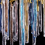 Люстра на подвесе с каркасом из металла и цветными подвесками из стекла Droplet Chandelier варинант исполнения - 2 | Loft Concept в Тюмени