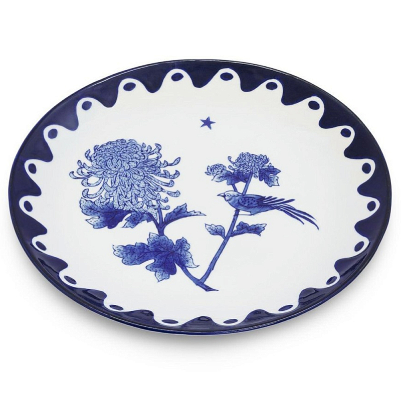 Тарелка Plate Chino Белый Синий Тарелка Plate Chino Белый Синий в Тюмени | Loft Concept