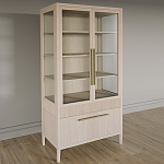 Витрина Primo со стеклянными фасадами и буфетом шпон Светлый дуб варинант исполнения - 3 | Loft Concept в Тюмени