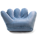 Дизайнерское плюшевое кресло в форме руки голубое Poltronova Joe Plush Baby Blue Armchair варинант исполнения - 1 | Loft Concept в Тюмени