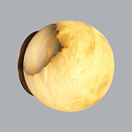 Настенно-потолочный светильник с плафоном в форме шара из алебастра Cryptocrystalline Stone варинант исполнения - 9 | Loft Concept в Тюмени