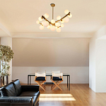 Люстра подвесная фигурная с белыми лампами в форме шара Felicitat варинант исполнения - 1 | Loft Concept в Тюмени