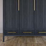 Большой Шкаф Primo Черный дуб с 3 дверьми и 3 выдвижными ящиками варинант исполнения - 2 | Loft Concept в Тюмени