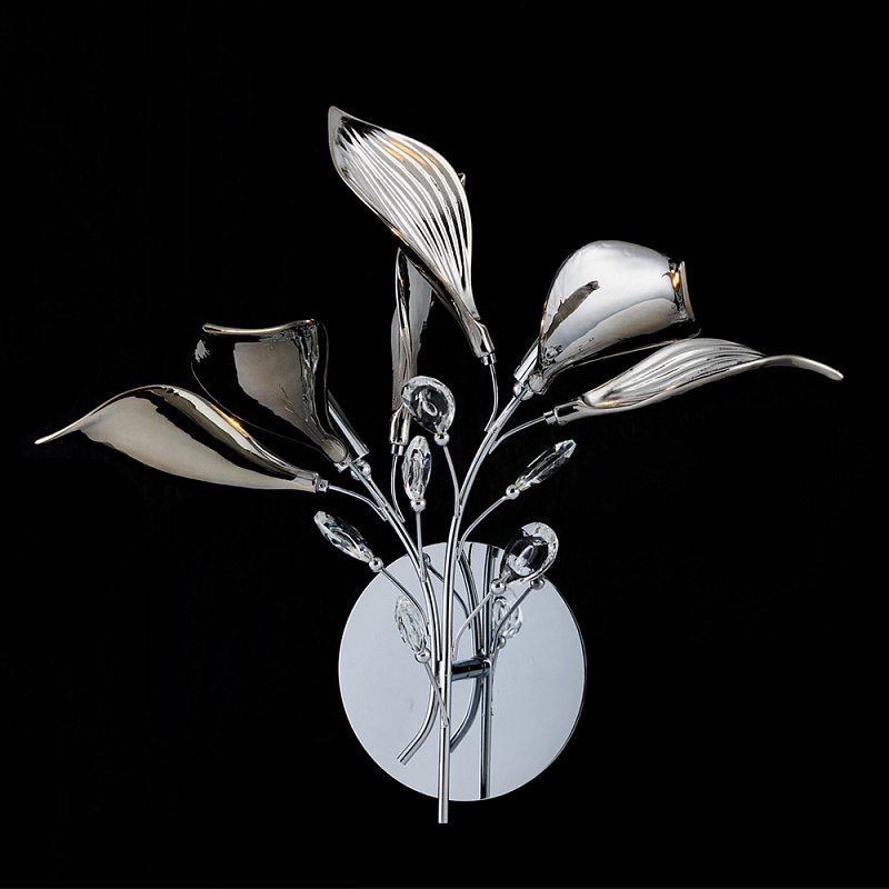 Бра с декором в виде листьев Silver Bouquet Хром Бра с декором в виде листьев Silver Bouquet Хром в Тюмени | Loft Concept