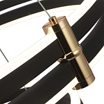 Люстра светодиодная с 3-мя плафонами в форме колец из акрила и алюминия с пультом для регулировки света Ring Horizontal Anthracite варинант исполнения - 8 | Loft Concept в Тюмени