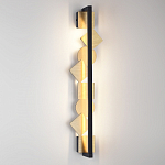 Бра вертикальное черного цвета с золотыми кругами и квадратами Gravyura варинант исполнения - 4 | Loft Concept в Тюмени