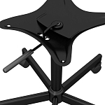 Стул с мягкой черной обивкой из велюра и подъемно-поворотным механизмом на колесиках Harper Black варинант исполнения - 5 | Loft Concept в Тюмени