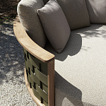 Дизайнерский уличный диван из массива дерева с плетеной спинкой PALINFRASCA Sofa варинант исполнения - 14 | Loft Concept в Тюмени