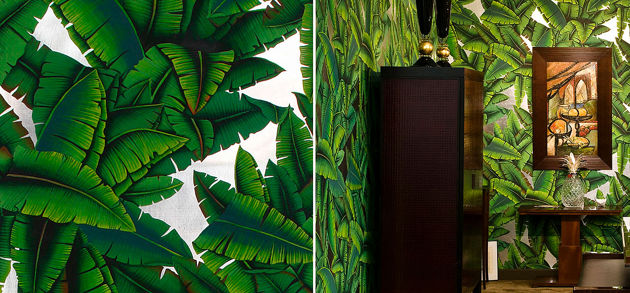 Обои ручная роспись Palms Gaugin on Ocean Silver gilded paper Обои ручная роспись Palms Gaugin on Ocean Silver gilded paper - Loft-Concept в Тюмени