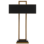 Настольная лампа прямоугольная с черным абажуром Strictness of Forms варинант исполнения - 2 | Loft Concept в Тюмени