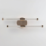 Бра с круглым основанием золотого цвета и двумя вертикальными плафонами Hex Scaffold варинант исполнения - 3 | Loft Concept в Тюмени