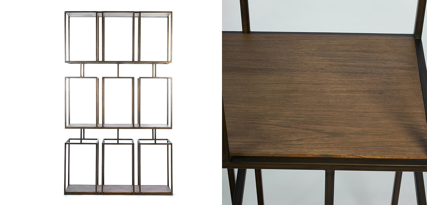 Стеллаж Bronx metal & mahogany Стеллаж Bronx metal & mahogany - Loft-Concept в Тюмени
