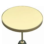 Кофейный столик с круглой зеркальной столешницей и мраморным основанием Stable Base варинант исполнения - 2 | Loft Concept в Тюмени