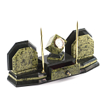 Настольный письменный набор из змеевика с часами и таблетницей Successful Leader варинант исполнения - 2 | Loft Concept в Тюмени