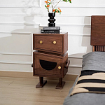 Тумбочка прикроватная с ящиком и дверцей Робот Robot Desk варинант исполнения - 2 | Loft Concept в Тюмени