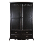 Шкаф черный с 4-мя ящиками и 2-мя дверцами в стиле Прованс Vintage варинант исполнения - 1 | Loft Concept в Тюмени