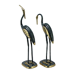 Статуэтка бронзовая пара Журавли синие Bronze Birds варинант исполнения - 2 | Loft Concept в Тюмени