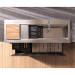 Кухонный гарнитур из массива дерева и камня HI-LINE 6 FRAME DOOR Dada Engenereed Kitchen варинант исполнения - 8 | Loft Concept в Тюмени