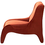 Дизайнерское кресло оранжевое в мягкой велюровой обивке Granger Armchair Orange варинант исполнения - 2 | Loft Concept в Тюмени