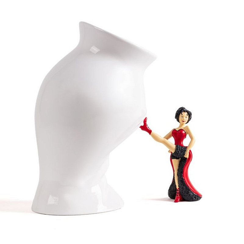 Ваза Seletti Circus Белый Красный Черный Ваза Seletti Circus Белый Красный Черный в Тюмени | Loft Concept