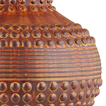 Настольная лампа темно-коричневая с тканевым абажуром в форме конуса Сhieftain варинант исполнения - 1 | Loft Concept в Тюмени